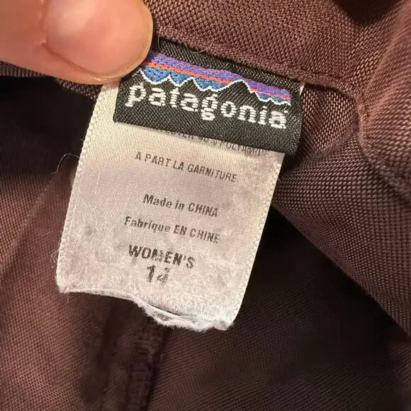 Patagonia Womens Vintage Pants Cargo Straight Leg Brown 14 Y2K Outdoor - Picture 6 of 10